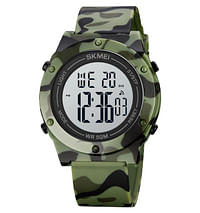 SKMEI 1772 Military Camouflage Sport Watches Men Calendar Alarm Clock Chrono 5Bar Waterproof Digital Watch Male - Army Green