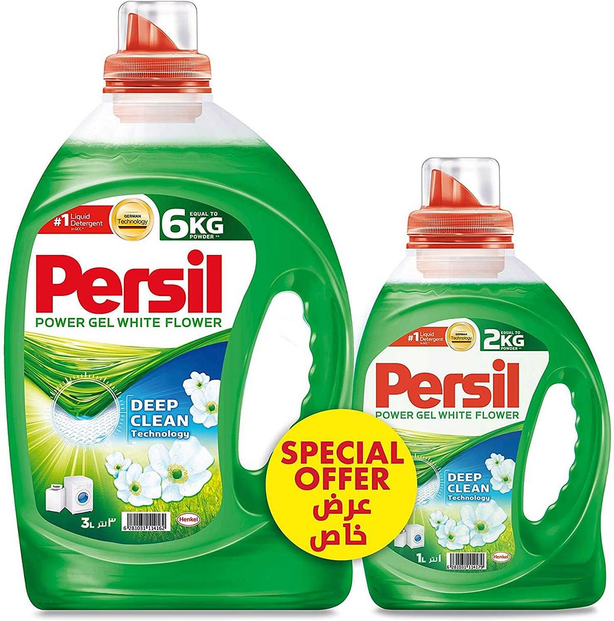 Persil Power Gel White Flower Deep Clean Detergent 3L and 1L