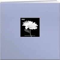 Pioneer MB-10CBFBBLU 12 Inch by 12 Inch Postbound Fabric Frame Cover Memory Book, Heavenly Blue