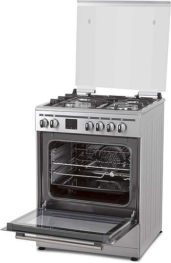 Terim 60X60 Cooker, 4 Gas Burners, With 55L Oven Capacity, Stainless Steel, TERGE66ST