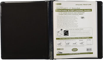 Pioneer FTM-811L/NB Photo Albums 20-Page Family Treasures Deluxe Navy Blue Bonded Leather Cover Scrapbook for 8.5 x 11-Inch Pages