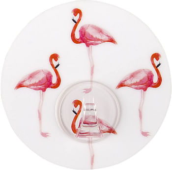 Wenko Static-Loc Wall Hook Uno Flamingo, Multi-Colour, One Size