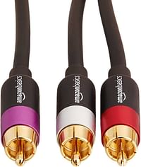 AmaznBasics 1-Male to 2-Male RCA Audio Stereo Subwoofer Cable - 8 Feet