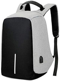 حقيبة ظهر للكمبيوتر المحمول بتصميم مضاد للسرقة - رمادي