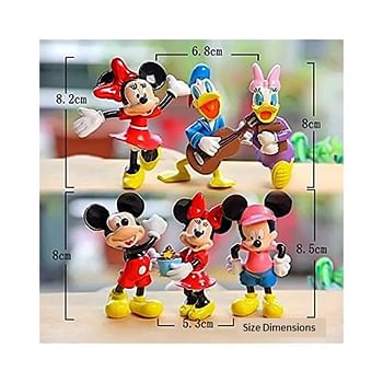 Musical Mouse Action Figure 6-Pieces Collectable Toy Set Collectable Decor | Cake Toppers