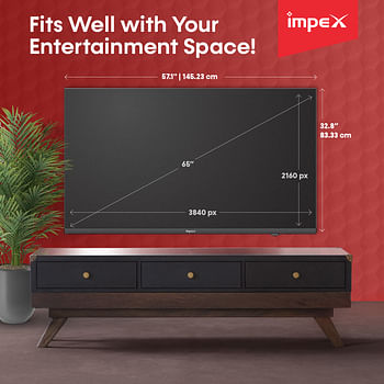 Impex 65 Inch 4K Ultra HD Smart LED TV - GLORIA 65 UHD SMART