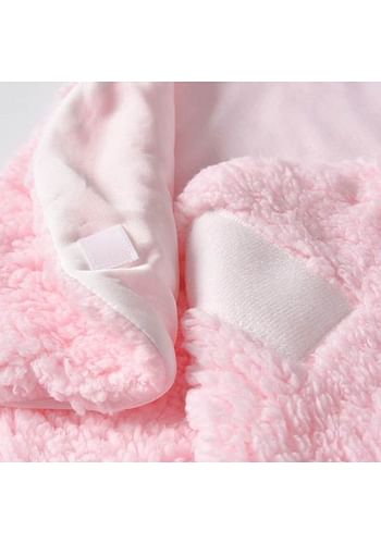 Cute Baby Hooded Blanket Wrap Costume Dress Photoshoot Prop - Pink