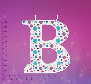 Unique Candle Letters Candle B Model Blpr - Multi Color