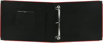 Pioneer 12-Inch by 12-Inch Sewn Leatherette 3-Ring Binder, Red