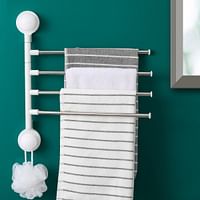 4 Layers Rotatory Suction Cup Towel Rack