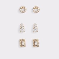 Aldo Calheta Earring Set of 3 Multicolor