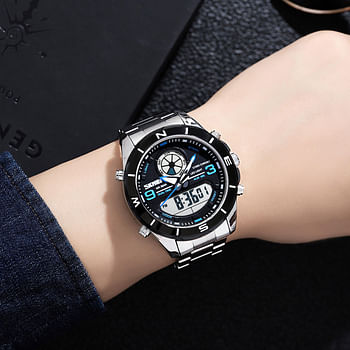 SKMEI 1839 analog watch stainless stell fashion digital watch men S/BE