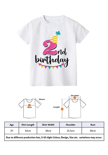 Its My 2nd Birthday Party Boys and Girls Costume Tshirt Memorable Gift Idea Amazing Photoshoot Prop  - Pink