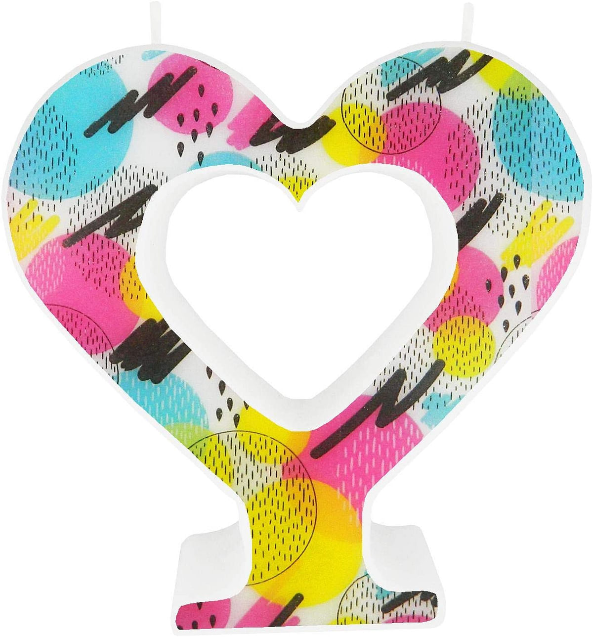 Unique Candle Shape Empty Heart Model Muco - Multi Color