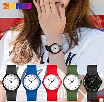 Skmei 1419 Fashion Simple Silcone Waterproof Wrist Watchomes For Girls Luxury Brand Quartz Watch Women - Black