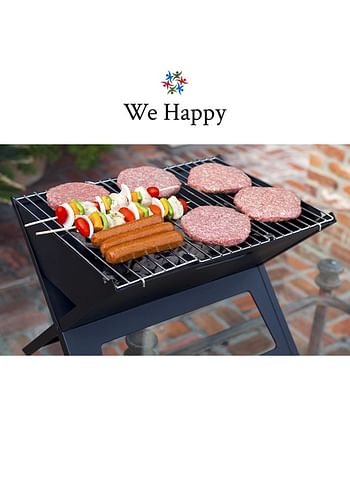 We Happy Portable Outdoor Barbecue X Type Charcoal Grill | Foldable & Easy to Use