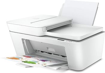 HP DeskJet Plus 4120 All-In-One Printer, Wireless, Print, Copy, Scan & Send Mobile Fax - White