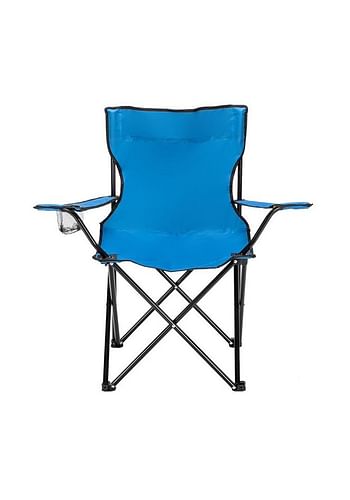 Folding Outdoor Beach Camping Chair with Cup Holder | Royal Blue