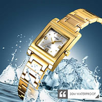 Skmei 1388 Quartz Ladies Watch Waterproof Women Bracelet  Stainless - Gold