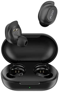 سماعات أذن QCY T17 TWS صغيرة بلوتوث أصلية سماعات أذن لاسلكية استريو مع تطبيق QCY الحصري متوفر باللون الأسود