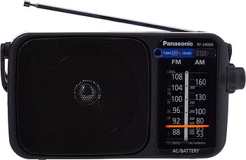 Panasonic RF-2400D Panasonic RF-2400D Portable Radio AM/FM 2Band Receiver Black