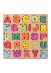 26 Pieces Wooden Alphabet ABC Board Toy for Toddlers, Learning Puzzle, Early Education Activity