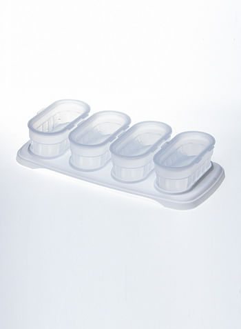 Nanny baby food freezer tray 4 cubes white