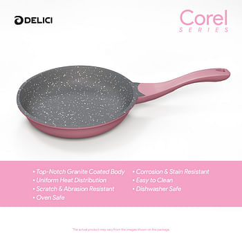 DELICI DGDN FP24P Granite Coated Die-Cast Aluminum Non-Stick Fry Pan