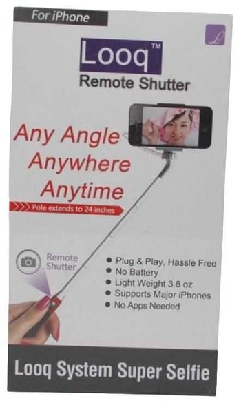 Looq G_looq®True Wired-remote Shutter for Self Portrait Selfie Handheld Stick Mo
