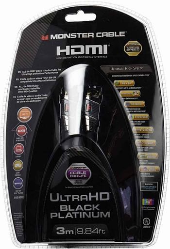 Monster Platinum Ultra High Speed HDMI Cable with Ethernet 3m