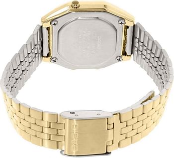 Casio Women's Black Dial Steel Band Watch - LA680WGA-9BDF