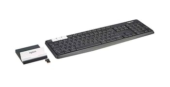 Logitech K375S Multi-Device Wireless US Keyboard and Stand Combo - Black
