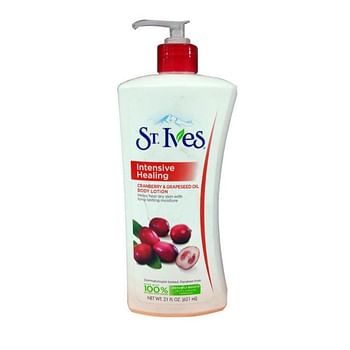 St. Ives Intensive Healing Body Lotion, Cranberry and Grapeseed Oil 21 oz