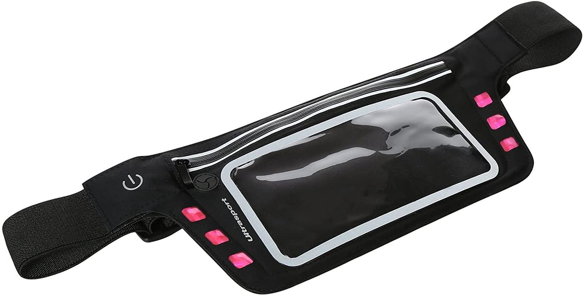 Ultrasport 331500000048 Unisex Adult Belt With Led Lighting - Pink, 5,5 Inch