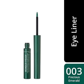 Rimmel Wonder'Proof 24Hr Waterproof Colour Liquid Eyeliner 003 Precious Emerald
