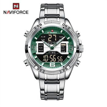 NAVIFORCE NF9201 Men Sport Military Luminous Digital Quartz Luxury Gold 3ATM Waterproof Wrist watch S/GN