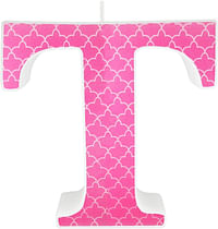 Unique Candle Letters Candle T Model Hpwi - Pink