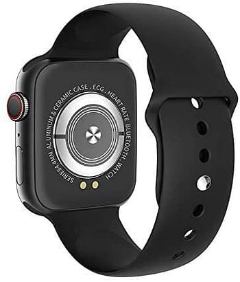 T500 Plus + Smart Watch for iPhone iOS Android Phone Bluetooth Waterproof (Black)