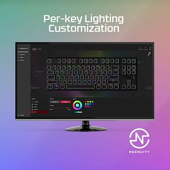 Hyperx Alloy Origins Core - Tenkeyless Mechanical Gaming Keyboard, Software Controlled Light & Macro Customization, Compact Form Factor, RGB Led Backlit, Tactile Hyperx Aqua Switch