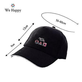 Squid Game Unisex Baseball Cap - Black | Collectable Toy | Costume & Dress Up | Party Supplies