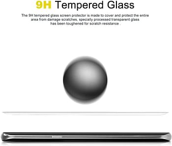 TOPLUS Samsung S8 Tempered Glass Case-Friendly Screen Protector 9H Hardness and 3D Curved Screen Cover with Transparent Shatterproof Phone Case for Galaxy S8  Transparent
