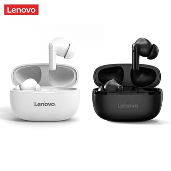 Lenovo HT05 TWS Earphones Wireless Bluetooth 5.0 Headphone HiFi Sound Built-in Mic Earbuds Sports (Color White)