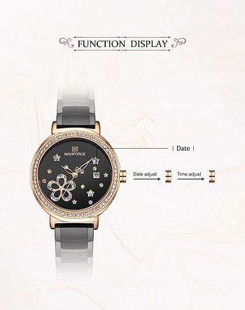 Naviforce NF5016 New Women Luxury Watches Creative Steel Women's Bracelet Watches Female Waterproof Clock Relogio Feminino Silver