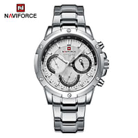 NAVIFORCE NF9196S Golden Men's Quartz Watch Stainless Steel Wristwatch - S/S