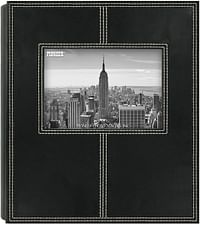 Pioneer Photo Albums 2PS-160 160-Pocket Sewn Leatherette Frame Cover Photo Album, Black