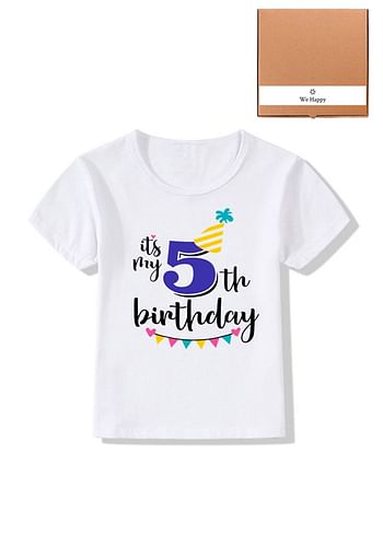 Its My 5th Birthday Party Boys and Girls Costume Tshirt Memorable Gift Idea Amazing Photoshoot Prop  - Blue