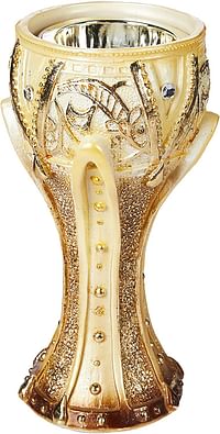 Opalina Decorative Incense Holder, Beige/Gold, 18 x 9 cm, 621Ma