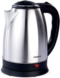 Impex  1500W 1.5 Litres Stainless Steel Electric Kettle with Triple Thermostat, Auto off, Silver