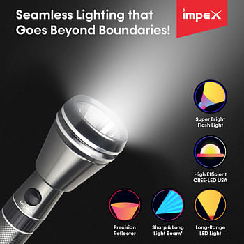 Impex LUMIN C3 3SC 3000mAh Rechargeable LED Flashlight