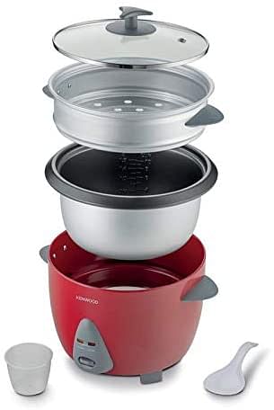 Kenwood Rice Cooker with Steamer, RED, 1.8 litre, RCM44.000RD